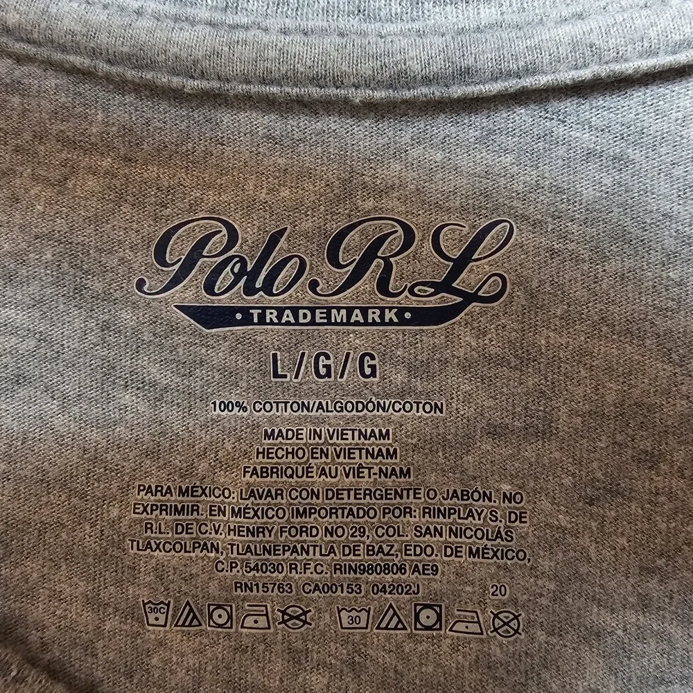 Polo Ralph Lauren Mens Heather Grey Rainbow‎ Tie Dye Big Pony T-Shirt Large